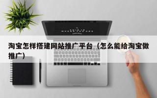 内江淘宝怎样搭建网站推广平台（怎么能给淘宝做推广）